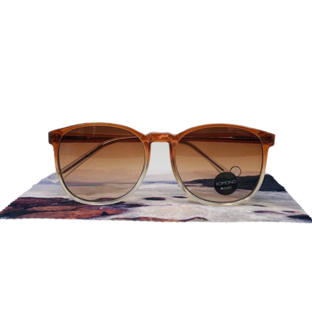 KOMONO Urkel Gradient Peach Sunglasses NEW Orange Ombre